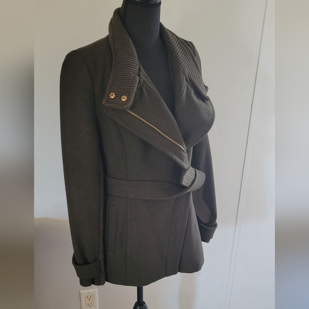 Express Olive Green Trench Coat